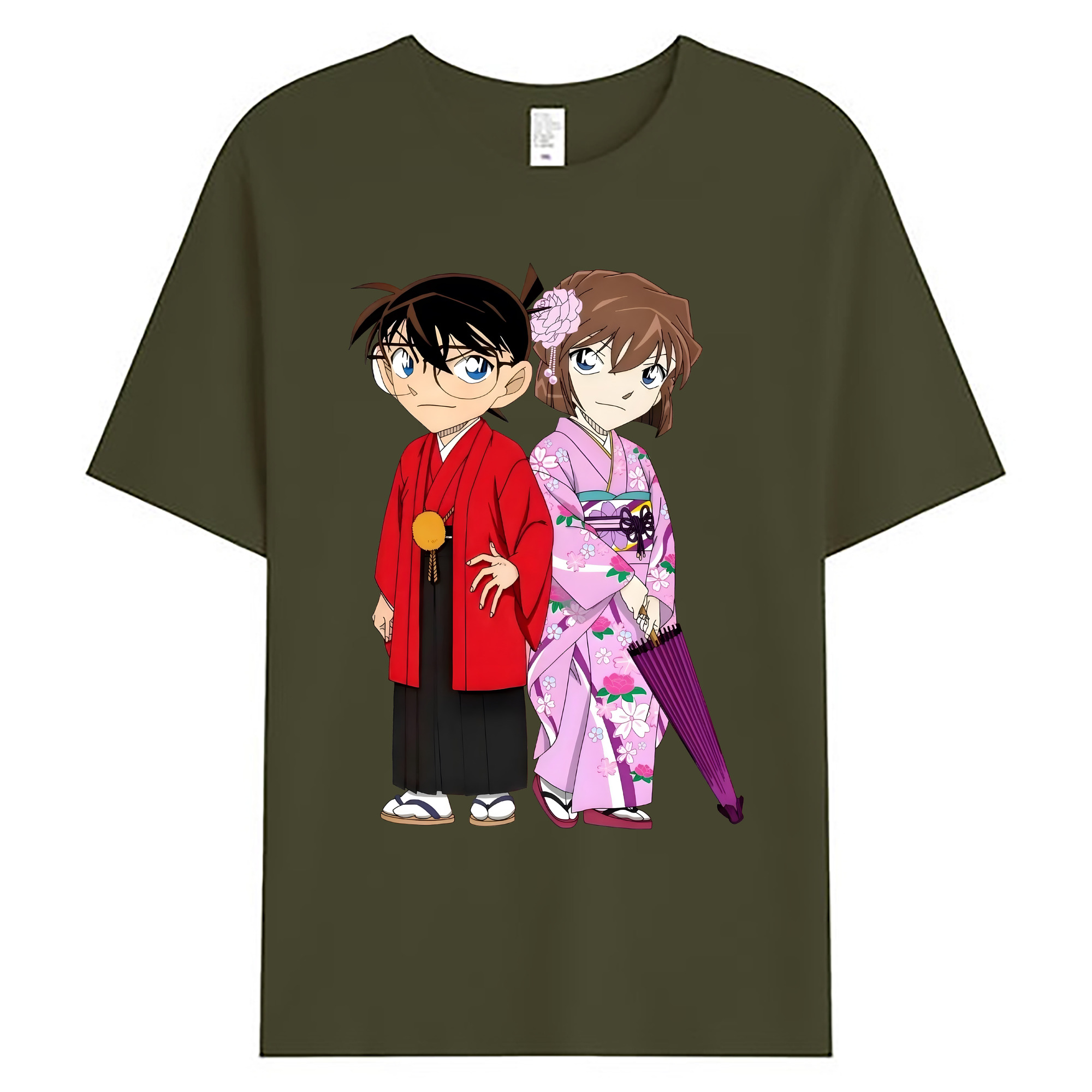 （画像用） 名探偵コナン 江戸川 コナン Detective Conan Conan Edogawa 綿100％ メンズ半袖Tシャツ｜肌触りやわらか＆通気性